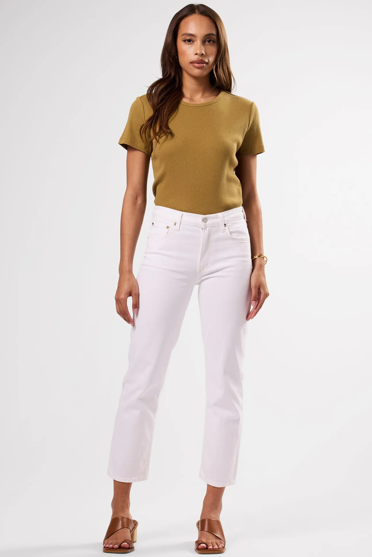 AGOLDE Kye Mid Rise Straight Crop