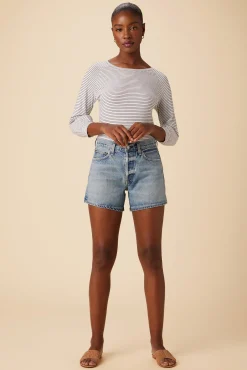 AGOLDE Parker Long Denim Short