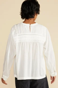 Aida Long Sleeve Organic Cotton Blouse