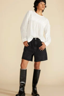 Aida Long Sleeve Organic Cotton Blouse