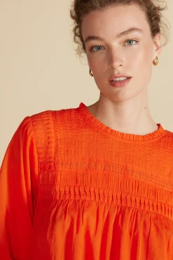 Aida Long Sleeve Organic Cotton Blouse