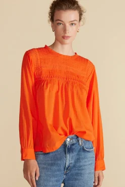 Aida Long Sleeve Organic Cotton Blouse