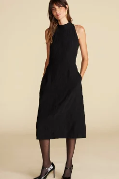 Alexandrine Embroidered Crepe Sleeveless Dress