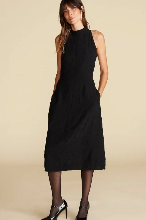 Alexandrine Embroidered Crepe Sleeveless Dress
