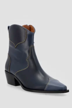 Alohas Buffalo Blues Leather Ankle Boots