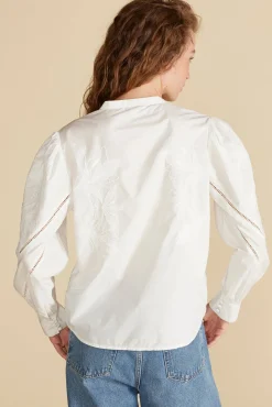 Angelique Puff Sleeve Poplin Blouse