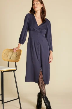 Aurelie Stretch Silk Bustier Dress