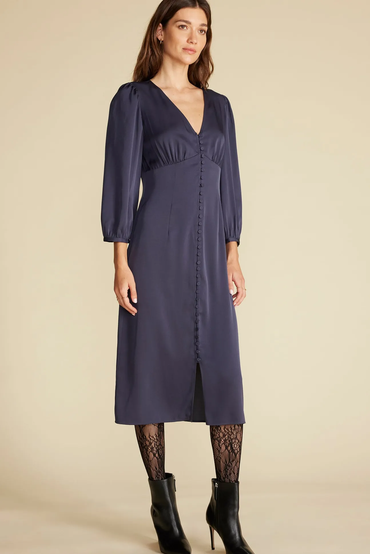 Aurelie Stretch Silk Bustier Dress