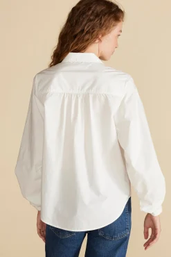Averi Pleated Poplin Blouse