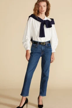 Averi Pleated Poplin Blouse