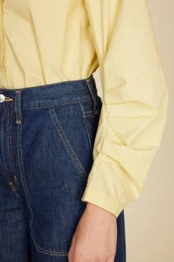 Averi Pleated Poplin Blouse