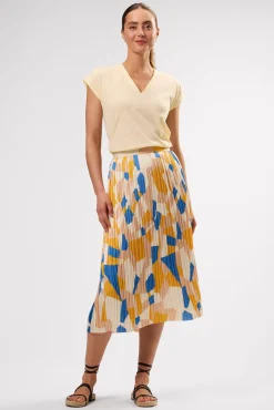 Blaze Pleated Recycled Sateen Skirt