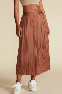 Blaze Pleated Recycled Sateen Skirt