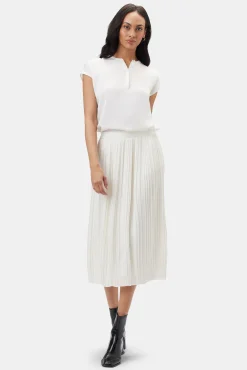 Blaze Pleated Recycled Sateen Skirt
