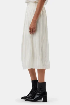 Blaze Pleated Recycled Sateen Skirt