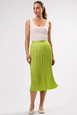 Blaze Pleated Recycled Sateen Skirt