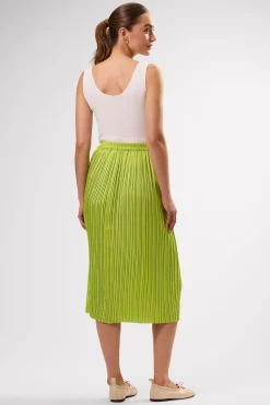 Blaze Pleated Recycled Sateen Skirt