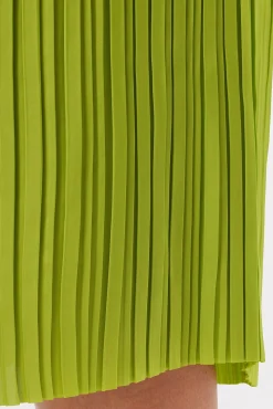 Blaze Pleated Recycled Sateen Skirt