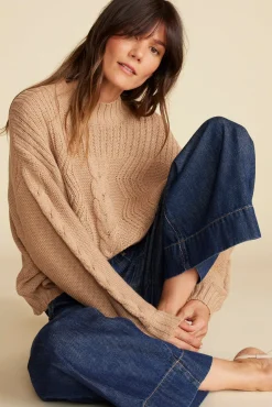 Cameryn Cable Knit Wool Sweater