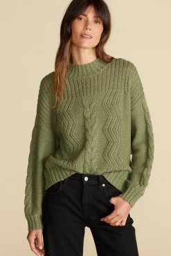 Cameryn Cable Knit Wool Sweater