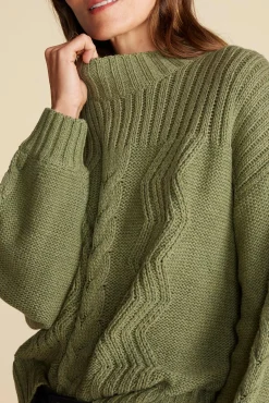 Cameryn Cable Knit Wool Sweater