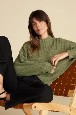 Cameryn Cable Knit Wool Sweater
