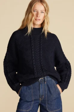 Celeste Cable Cotton Merino Sweater