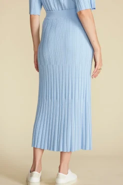 Cerise Knit Midi Skirt