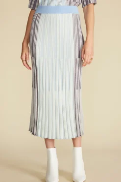 Cerise Knit Midi Skirt