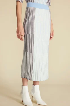 Cerise Knit Midi Skirt
