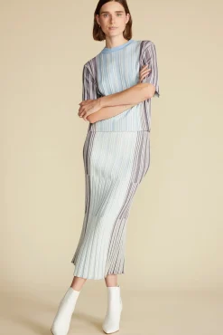 Cerise Knit Midi Skirt