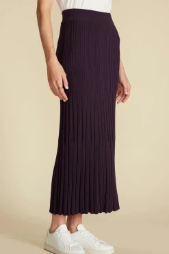 Cerise Knit Midi Skirt