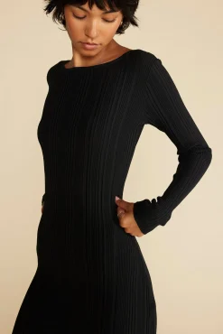 Chantae Ribbed Boatneck Dress