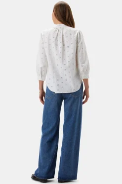 Charlotte Organic Cotton Eyelet Blouse