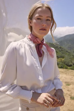 Charlotte Ruffled Recycled Sateen Blouse