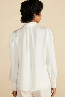 Charlotte Ruffled Recycled Sateen Blouse