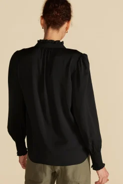 Charlotte Ruffled Recycled Sateen Blouse