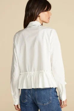 Cottine Cotton Poplin Tie Blouse