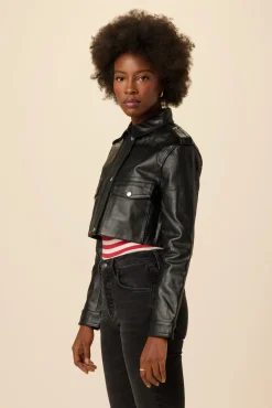 Deadwood Bella Cropped Leather Jacket