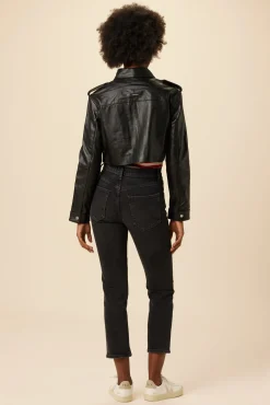 Deadwood Bella Cropped Leather Jacket
