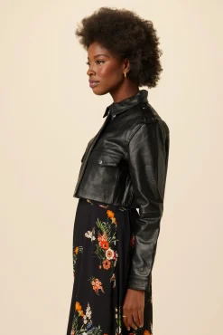 Deadwood Bella Cropped Leather Jacket