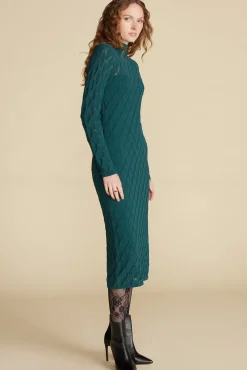 Dore Diamond Pointelle Midi Dress