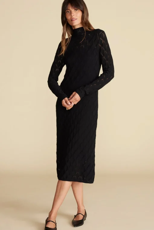 Dore Diamond Pointelle Midi Dress