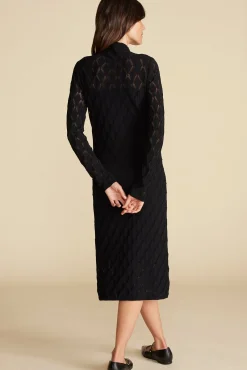 Dore Diamond Pointelle Midi Dress
