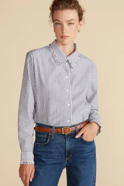 Edelie Ruffled Poplin Shirt