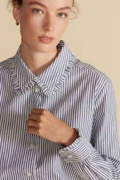 Edelie Ruffled Poplin Shirt