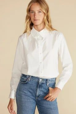 Edelie Ruffled Poplin Shirt