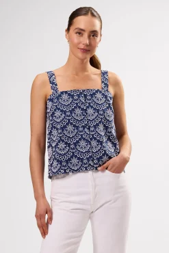 Eyelet Organic Cotton Tank