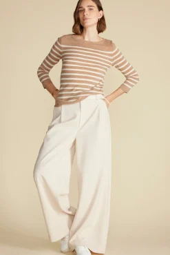 Fran Boatneck Striped Cashmere Sweater