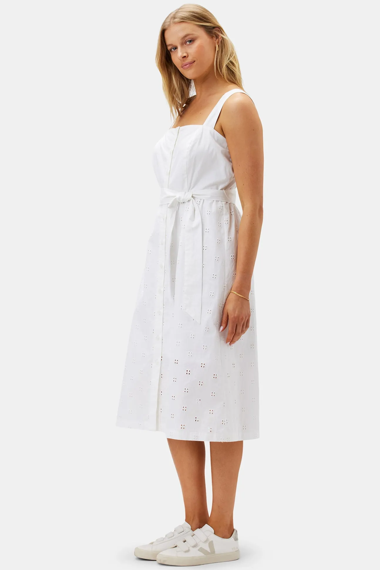 Irene Organic Cotton Eyelet Dress